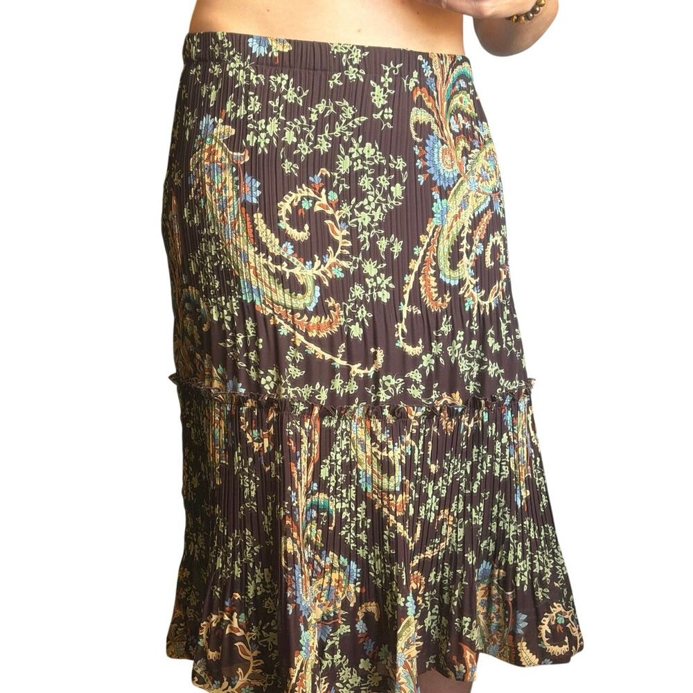 Vintage Paisley Midi Skirt • Western Boho Prairie Skirt